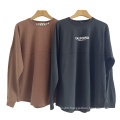 Custom design round neck hoodie cotton long sleeve T shirt Fashion sweatshirt
